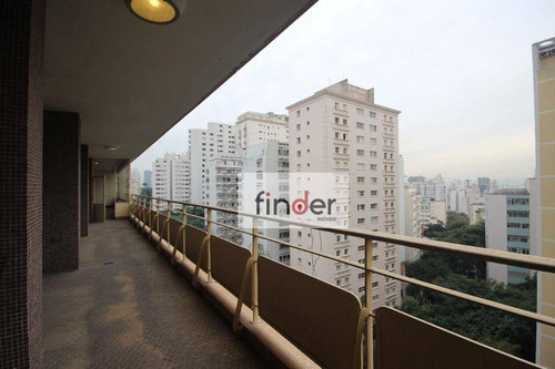 Imagem 7 de 30 de Prudência Na Avenida Higienópolis, 235 - Higienópolis.o Edifício É Patrimônio Histórico Do Bairro. 370 M², Varanda, 4 Dormitórios E 3 Vagas. - Ap0365