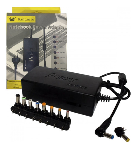 Fonte Adaptador Carregador Notebook Universal 8 Plugs