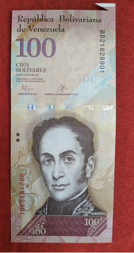 Billete De 100 Bolívares Error Mariposa  Estado Unc 