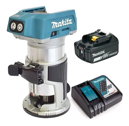 Tupia Sem Fio Drt50z 18v Makita Brushless + Bat 5ah + Carreg