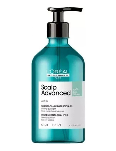 Shampoo Scalp Advanced Anti Grasa Limpieza Loreal 500ml