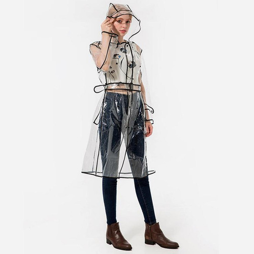 Las Mujeres Niñas Eva Transparente Impermeable Ligero
