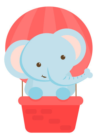 Stickers Animales En Globo Infantil Habitacion Bebe Niño
