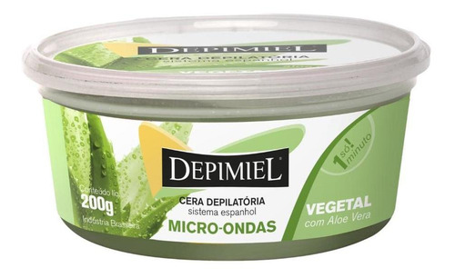 Cera Depilatória Micro-ondas Vegetal 200g Depimiel