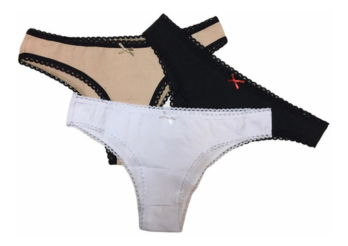 Pack X 3 Vedetina Doble Puntilla Lady Michi Art 337