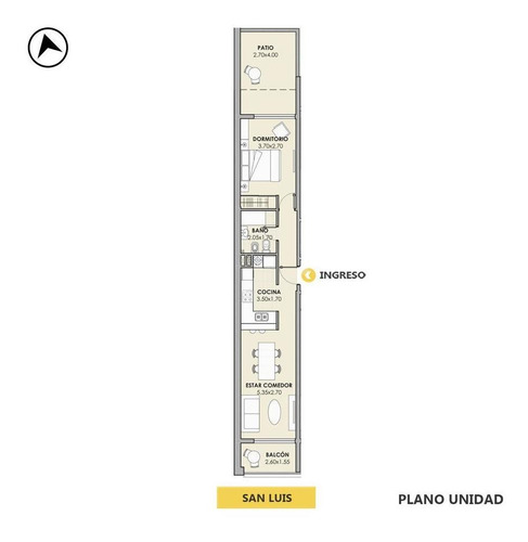 Imagen 17 de 19 de Departamento 1 Dormitorio En Venta, Balcón Frente, Patio Exclusivo - Rosario