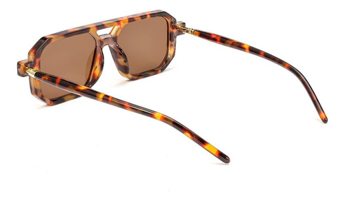 Gafas De Sol Feisedy Vintage De Los Años 70 Con Marco Clásic Lente Leopard Frame & Tea Lens Diseño Ocean