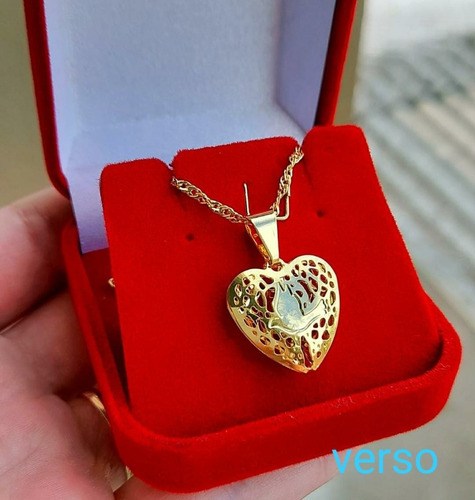 Imagem 2 de 2 de Colar Com Coração Feminino Mulher Mãe Avó Amiga Irmã Love