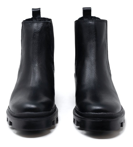 Imagen 6 de 6 de Botín Chelsea Estilo Combat Boot Fina Piel Vacuno Para Dama