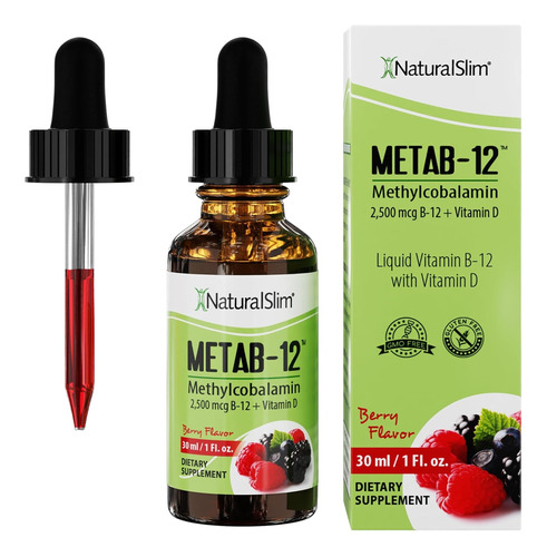 Naturalslim Metab-12 Gotas Vitamina B12 Sublingual + D3