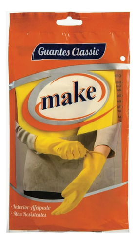 Guantes Domésticos Afelpados Make. Talle Extra Grande