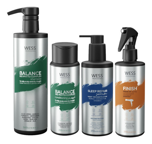 Wess Balance Sh 500ml+cond 250ml+sleep 250ml+finish 250ml