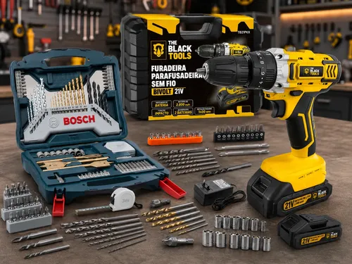 Furadeira De Impacto 21v+ Kit Ferramentas 70 Peças Bosch