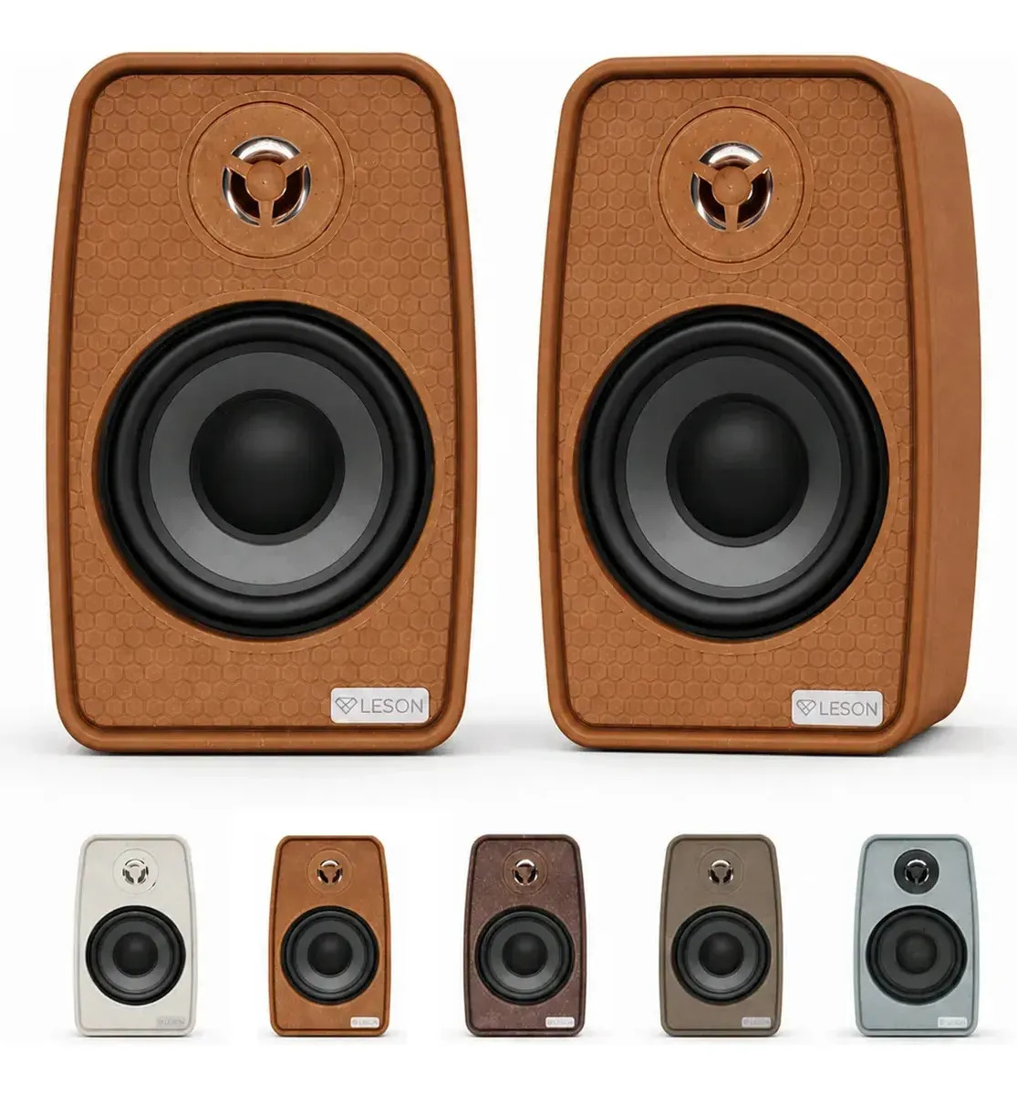2 Caixas Som Ambiente Leson 280wmax Area Gourmet Sala 50m2 Terracota