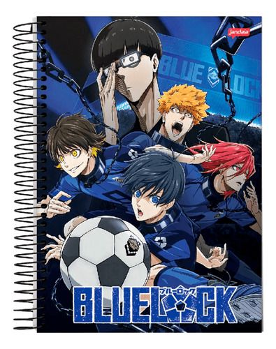 Caderno Univ. 10x1 160 Fls C.d. Jandaia - Blue Lock 1 Cor Multicolor