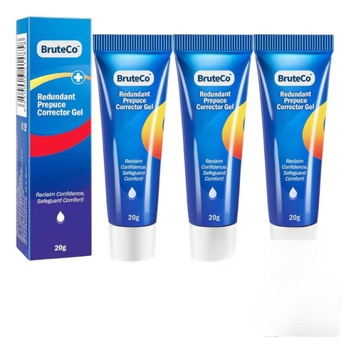 Gel Corrector De Prepucio Bruteco Redundant, 3 Unidades