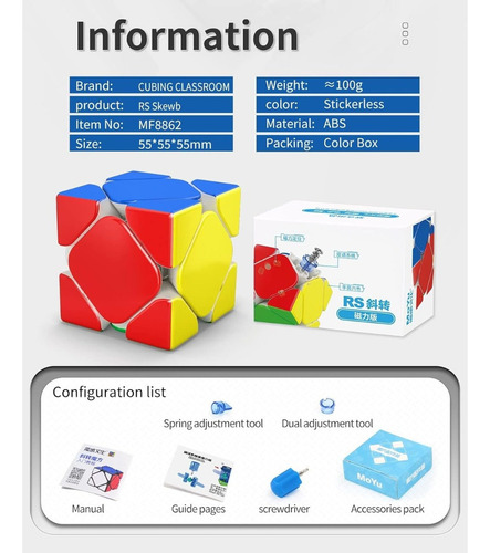 Cubo Skewb Speed De Moyu Rs, Cubos De Rubik De Alto Rendimie