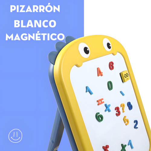 Pizarrón Magnético Plegable Y Silla Infantil Mima2 Dino
