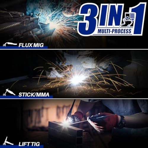 Soldadora Mig 130a, Soldadora Flux Core 3 En 1, Mig/lift