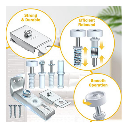 Kit De Herrajes Para Puertas Plegables, Paquete De 2 Piezas