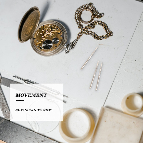 Reloj Con Movimiento, Vástago De Acero Y Corona, Kit De Piez