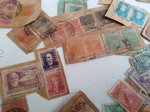 Lote Antiguas Estampillas Brasil Variadas Y Otras Leer L12 (Usado)