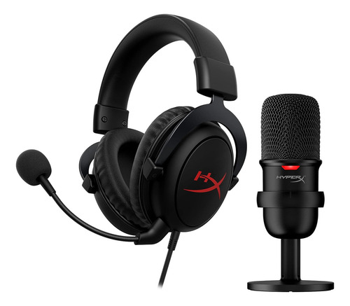 Pack Streamer Hyperx Audífono Cloudcore + Micrófono Solocast
