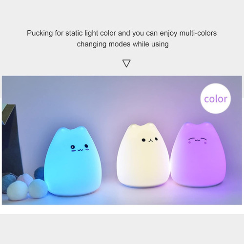 Lámpara De Noche De Silicona Espanta Cuco Squishy Animales