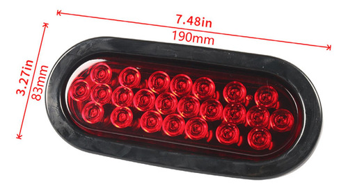 Luces Traseras Led Ovaladas Genéricas Para Bombilla Roja