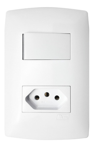 Tomada Com Interruptor 20a 4x2 Home Com Placa Branco Blux