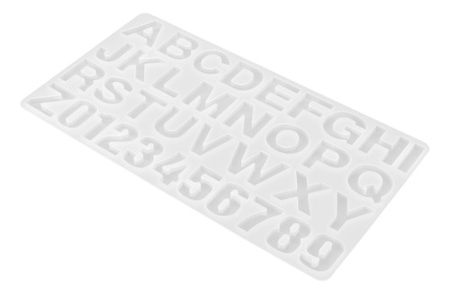 Molde De Silicona Con Patrón De Letras Y Números En Inglés P