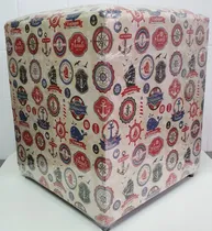 Comprar Puff Para Assento Com Estampa Desenho Ancoras De Navio