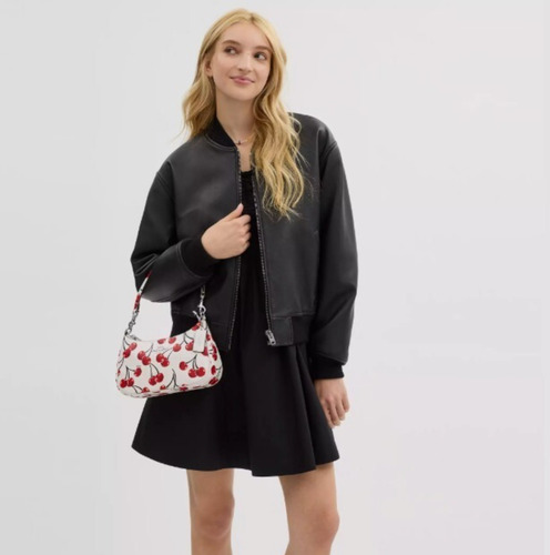 Bolsa Coach Teri Cerezas Crema Cerezas Níquel Crema