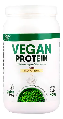 Vegan Protein Platinum 2 Libras Proteína Vegana Gluten Free Sabor Crema Americana