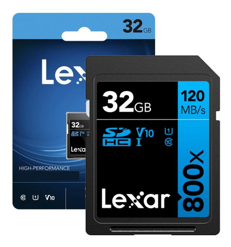 Cartão De Memória Lexar 32gb V10 120mb/s Uhs-i 800x