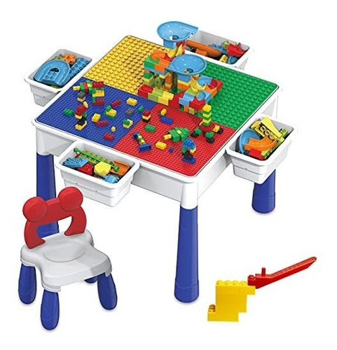 Juego De Sillas De Mesa De Juego Para Niños Con Almace...