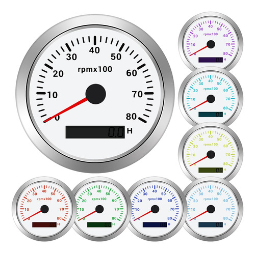 Medidor De Tacómetro Rpm De Barco De 85mm 8000rpm Tacã...