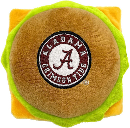 Ncaa Alabama Crimson Tide Cheese Burger Plush Dog  Cat Squea