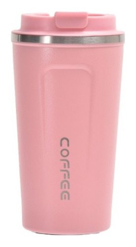 Vaso Termico Para Cafe Acero Inoxidable Premium Color Rosa Coffee