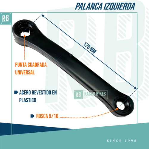 Imagen 2 de 9 de Palanca Izquierda Bicicleta Mtb Punta Cuadrada