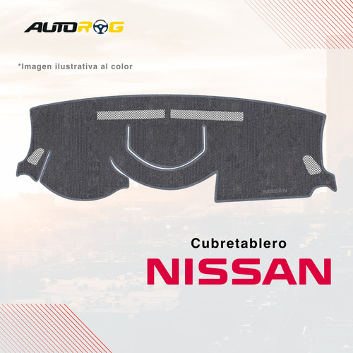 Cubretablero Para Nissan Pick-up Sin Usb Mod 2023 Bordado Gris-gris N37-g/xns37b