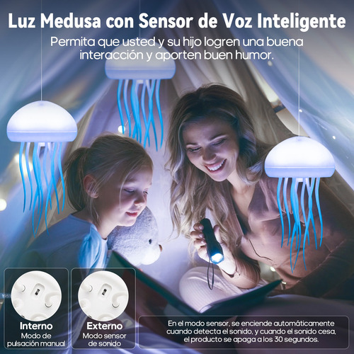 Lámpara Medusa Con Patas Bailarinas Gradiente Luz Led Multic