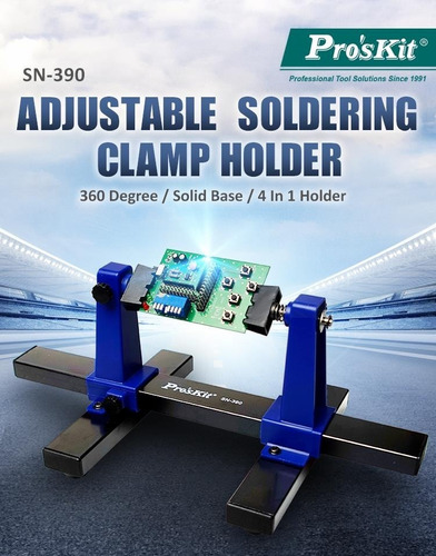 Imagen 8 de 10 de Soporte Ajustable Proskit Para Trabajo C Placas Electronicas