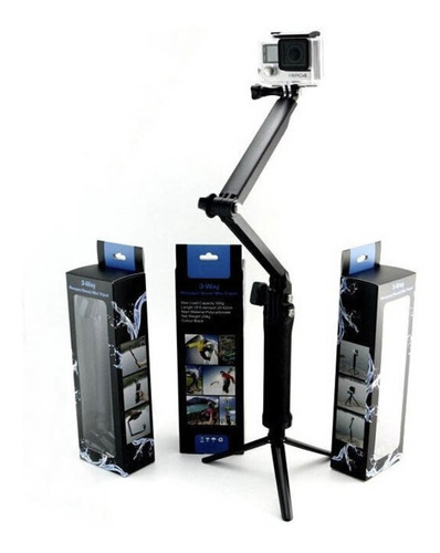 Imagen 2 de 4 de Monopod Trípode De Brazo De Agarre De 3 Vias Gopro