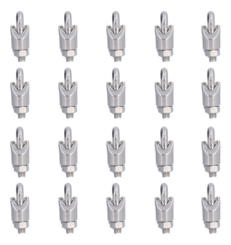 Abrazadera De Alambre, 20 Piezas, Hardware De Acero Inoxidab