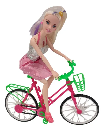 Muñeca barbie outlet con bicicleta