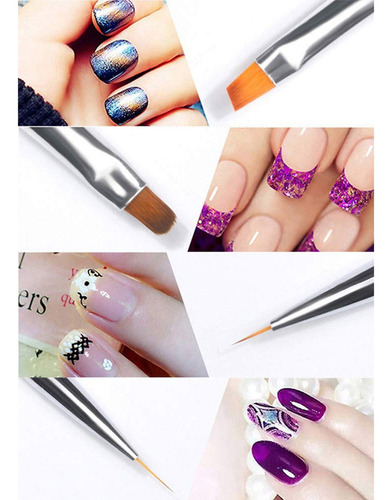 . Pincel Delineador De Dibujo Con Diseño De Uñas, 22