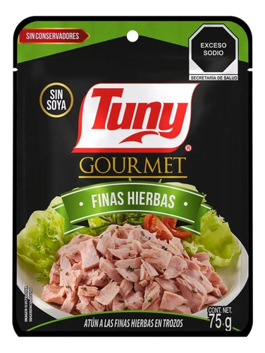 6 Pza AtĂșn Tuny Gourmet Finas Hierbas En Trozos 75 G