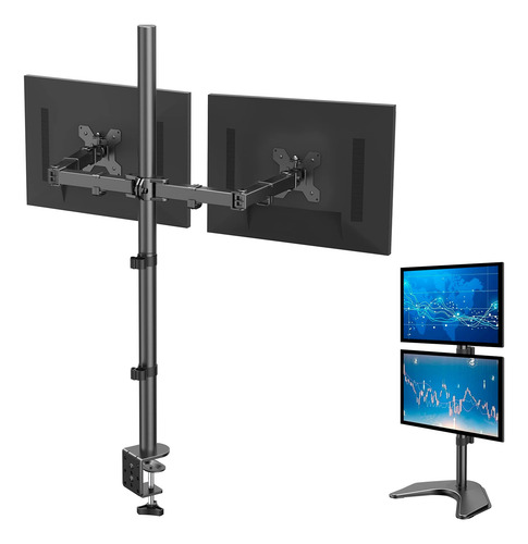Huanuo Soporte Para Monitor Dual Vertical Pie Pantalla Lcd