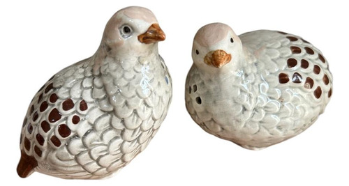 Figuras De Porcelana De Pájaro Codorniz Para Sal Y Pimienta